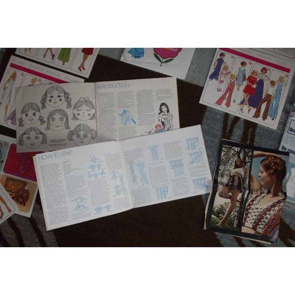 Creative Patterns 1975 Vintage Lot Collection Patterns Books Cards - Picture 7 of 9